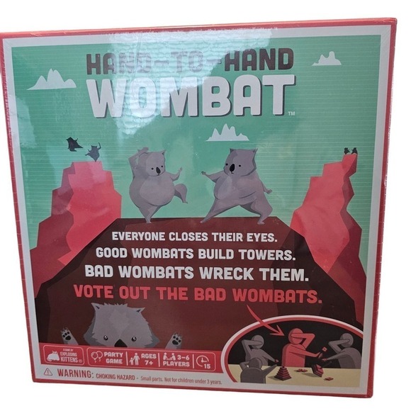 Hand to Hand Wombat Game Party Funny Game Night Family Building Deception B - Picture 1 of 8